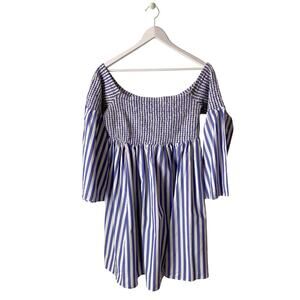 Torrid Blue And White Striped Dress Size 3